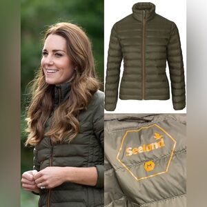 NWOT Seeland Hawker Green Quilted Jacket ASO Kate Middleton Royal - Medium